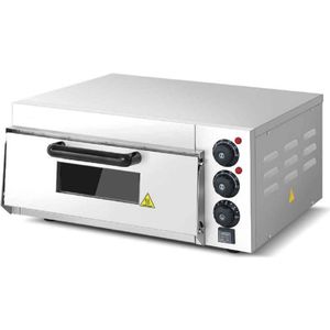 HCB® - Professionele Horeca Pizzaoven - Pizza steen oven - 230V - 56x52x27.5 cm (BxDxH)