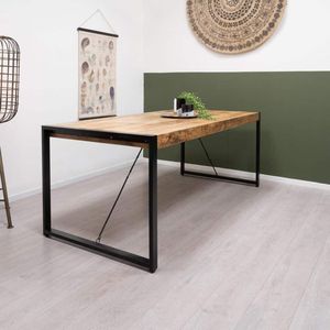 HUUS Eettafel Britt - Mangohout eettafel voor binnen - 220x90x78 cm