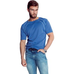 Mewa- T-shirt- Sprint- vegan zijde- blauw M