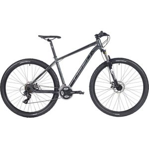 Mountainbike Hyped - Met 24 versnellingen - 29 inch wielmaat - Herenfiets - Racefiets - Stadsfiets - Framemaat 40cm - Zwart/grijs