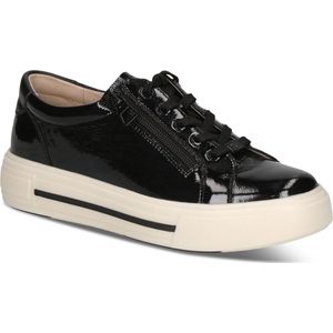 CAPRICE sneaker zwart lak veter/rits art 9-23351-43 019 maat 7/40.5