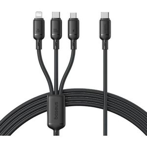Baseus USB 3-in-1 Kabel met Lightning / USB C / Micro USB 0.8M Zwart