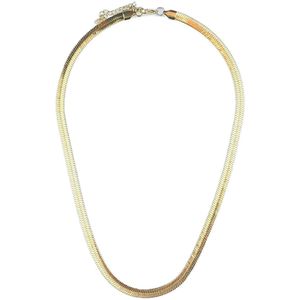 NiSy.nl Ketting | Goudkleurig Visgraat Ketting | Herringbone | 5mm breed | 45cm lang