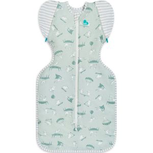 Love to Dream™ Babyslaapzak Swaddle Up™ - Inbakeren afbouwen - Baby 6-9 maanden - 8.5-11 kg - Zomer - Brave Bunny Olijfgroen