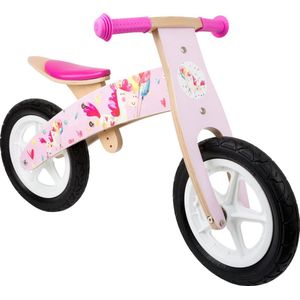 Houten loopfiets - Pink Unicorn - Roze - houten speelgoed vanaf 3 jaar