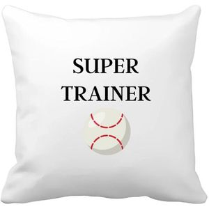Akyol - super trainer Kussen hoes - Sport - coach - honkbal - trainer - geschenk - verjaardag - love gift - 40 bij 40 cm