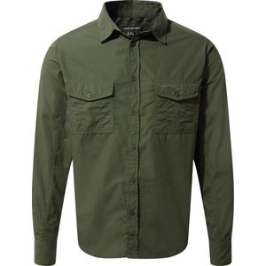 Craghoppers - UV Overhemd voor heren - Longsleeve - Kiwi - Donkergroen - maat S