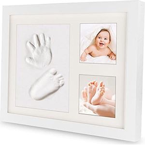 Baby Fotolijstje met Klei Afdruk Gipsafdruk baby - - Kraamcadeau jongens Kraamcadeau meisjes – Pasgeboren Baby – Geboortecadeau afdrukkenset
