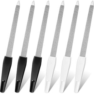 Metalen Nagelvijlen Met Antislip Grip - Professionele Manicure - 6 Stuks