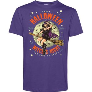 T-shirt Witch Night | Halloween Kostuum Volwassenen | Halloween | Foute Party | Paars | maat XXL