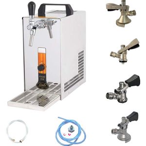 Complete set - Biertap, PYGMY 25/K, 1-kraans, 35 liter/u - met Set van 4 fustkoppeling - Droogkoeler - Thuistap - Bierkoeler