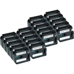 20 Roll Compatible voor Brother M-K231 / MK231 Zwart op Wit Label Tapes voor PT-55, PT-75, PT-80, PT-85, PT-90, PT-110, BB4 Label Printer / 12mm x 8m