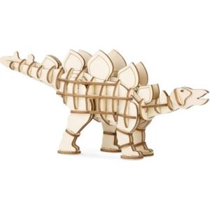 Kikkerland Stegosaurus 3D houten puzzel - Inclusief instructies - Dinosaurus - DIY