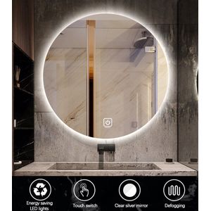 FENOMÉ ronde spiegel met LED verlichting incl. spiegelverwarming 100cm - Dimbaar - Anti Condens