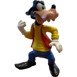 Disney - Goofy speelfiguurtje - in geel shirt - klungelig - 9 cm - taarttopper