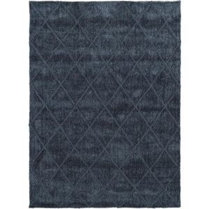 Modern tapijt met ruitdessin blauw - 60 x 100 cm
