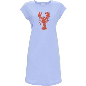 Katoenen nachthemd kreeft blauw - Blauw - Maat - 38
