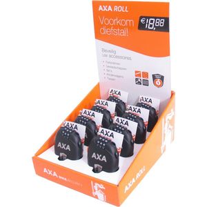 Kabelslot Axa Roll oprolbare staalkabel 75cm*1.6mm met cijfercode (8 stuks in toonbankdisplay)