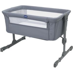 Chicco Next2Me Essential Babybed - Kinderbedje met Verstelbare Hoogte - Verbeterde Luchtcirculatie - Kantelbaar - 82 x 49 x 5 cm - Grijs - Co Sleeper