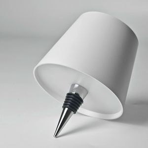 Adore Maison LED Tafellamp Wit - met punt – Flessenlamp & Tafellamp in één – Oplaadbaar, Dimbaar en Waterdicht – Voor Sfeerverlichting binnen en buiten