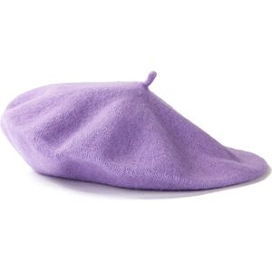 SCHEFMAN® Baret dames | Hoed Alpinopet Petje | Hoedje - Licht Paars