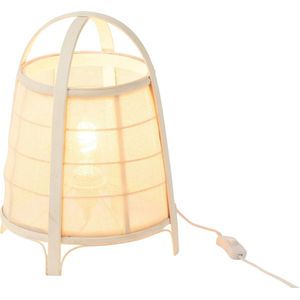 J-Line lamp Rya - katoen/bamboe - wit - small