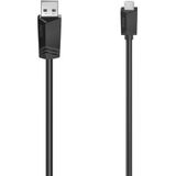 Hama USB-kabel USB 2.0 USB-micro-B stekker, USB-A stekker 1.50 m Zwart 00200608