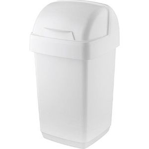 Afvalbak 'Nox' - Roll Top Prullenbak - 10 liter - Wit