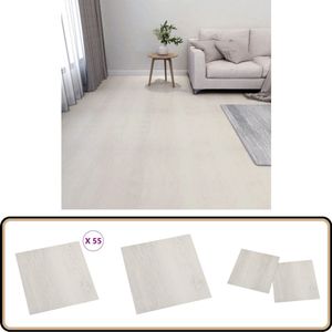 vidaXL Vloerplanken - Zelfklevend - 55 stuks - Beige Zelfklevende Pvc Vloeren - Pvc Vloerplanken - Beige Vloeren - Laminaat Look - Vinyl Vloer