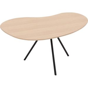 Goossens Saya Salontafel - Hout - 79 x 36 x 61 cm - Rond - wit