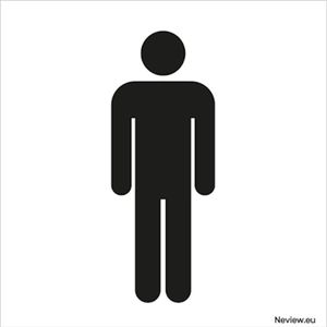 Bordje WC/Toilet - Mannen - 10 x 10 cm - Voor binnen & buiten - Heren wc bordje