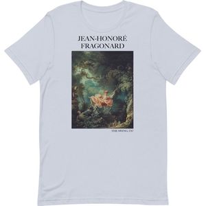 Jean-Honoré Fragonard 'De Schommel' (""The Swing"") Beroemd Schilderij T-Shirt | Unisex Klassiek Kunst T-shirt | Licht Blauw | S