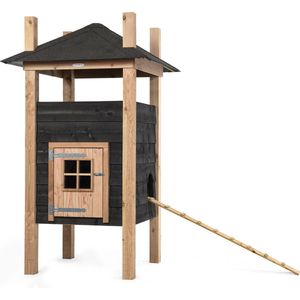 Wood Selections Konijnenhok Hooiberg Teun - Konijnenhok voor buiten - Konijnenren - Konijnenkooi - Nachthok konijn - Konijnenhuis - Dierenverblijf - Konijnen