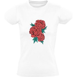 Rozen Dames T-shirt | bloemen | roos | Valentijnsdag | liefde | love | moederdag | Wit