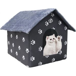 Equivera Kattenhuis Voor Buiten - Kattenhuis Buiten - Kattenhok - Kattenhuisje - Kattenvilla - Kattenhok Buiten