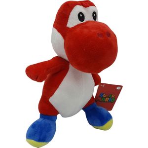 Yoshi Rood - Super Mario - Knuffel - Pluche - 28 cm