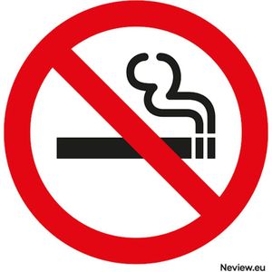 Bord ""Verboden te roken"" - 10 x 10 cm - Voor binnen & buiten - Niet roken bord - Roken verboden