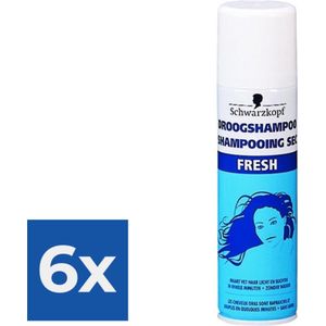 Schwarzkopf Fresh - 150 ml - Droogshampoo - Voordeelverpakking 6 stuks