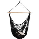 Hangstoel Eénpersoons 'Rope' Black (Zwart) | 200 KG | 1% For The Planet | Tropilex