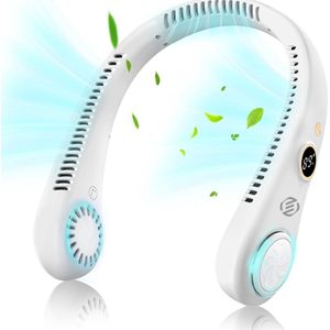 Equivera Nekventilator - Nek Ventilator - Nek Ventilator met Koeling - Neck Fan - Nek Fan - Nek Airco - Gezichtsventilator - Hoofd Ventilator - Draagbare Nek Ventilator