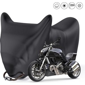 Motorhoes, dekzeil voor motorfiets, outdoor, 190D Oxford-stof, met vergrendelingsgaten, stofdicht zeil