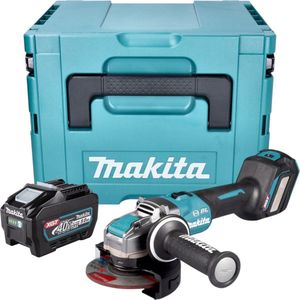 Makita GA 041 GT101 Accu haakse slijper 40 V max. 125 mm X-LOCK Brushless + 1x oplaadbare accu 5.0 Ah + Makpac - zonder lader