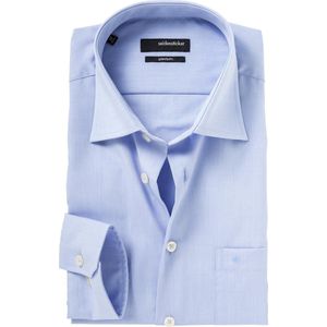 Seidensticker regular fit overhemd - lichtblauw chambray - Strijkvrij - Boordmaat: 47