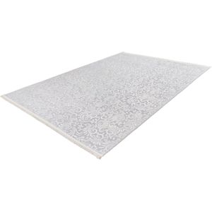 Lalee Peri - Vloerkleed - barok patroon - Tapijt – Karpet - Super zacht - 3D Effect -Anti slip rug- Wasmachine proof - 120x160 cm - grijs
