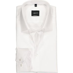 VENTI modern fit overhemd - wit - Strijkvrij - Boordmaat: 42