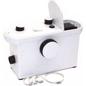 WC Broyeur P600 Toilet Afvoersysteem Met Pluggen - 140 liter p/m - Kunststof - Wit
