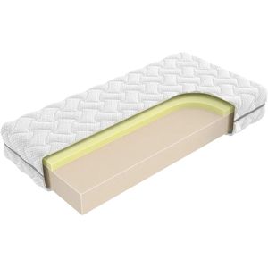 Beddenscout24 Visco clinic matras 90 x 210 - V52 Traagschuim matras - 23cm dik - Ergonomisch - Antibacterieel - Wasbare hoes
