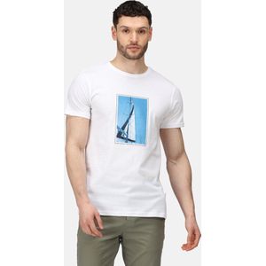 Het Regatta Cline VI T-shirt met korte mouwen - heren - Coolweave - katoen - Wit