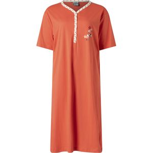 Lunatex - dames nachthemd 224163 - korte mouw - rood - maat M