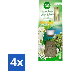 Air Wick Essential Oils - Geurstokjes - Freesia & Jasmijn - 30ml - Voordeelverpakking - 4 stuks